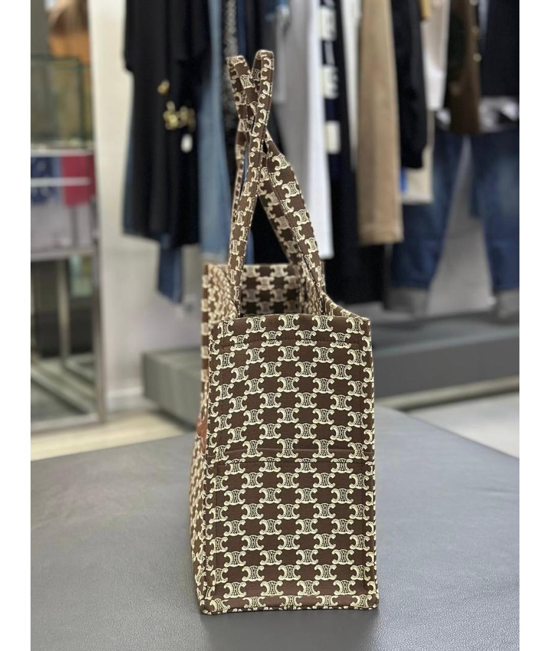 CELINE Коричневая сумка тоут, фото 5