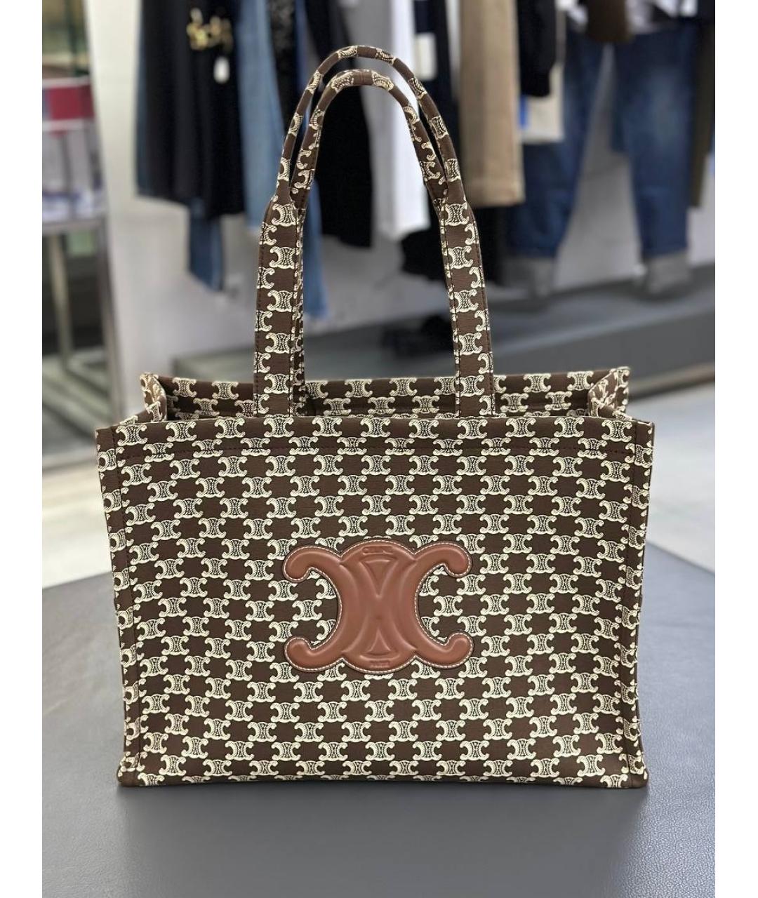 CELINE Коричневая сумка тоут, фото 4