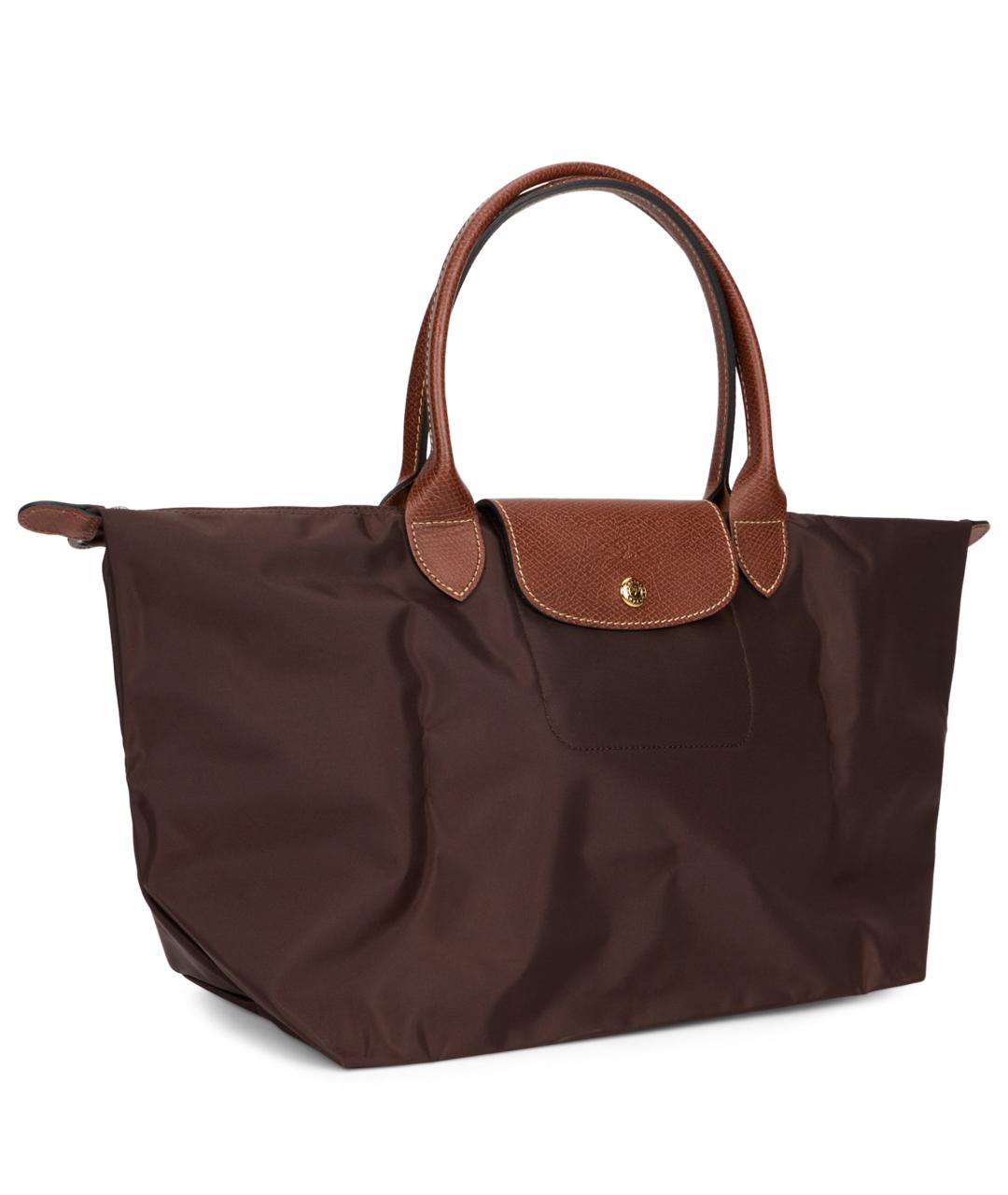 LONGCHAMP Коричневая тканевая сумка тоут, фото 2