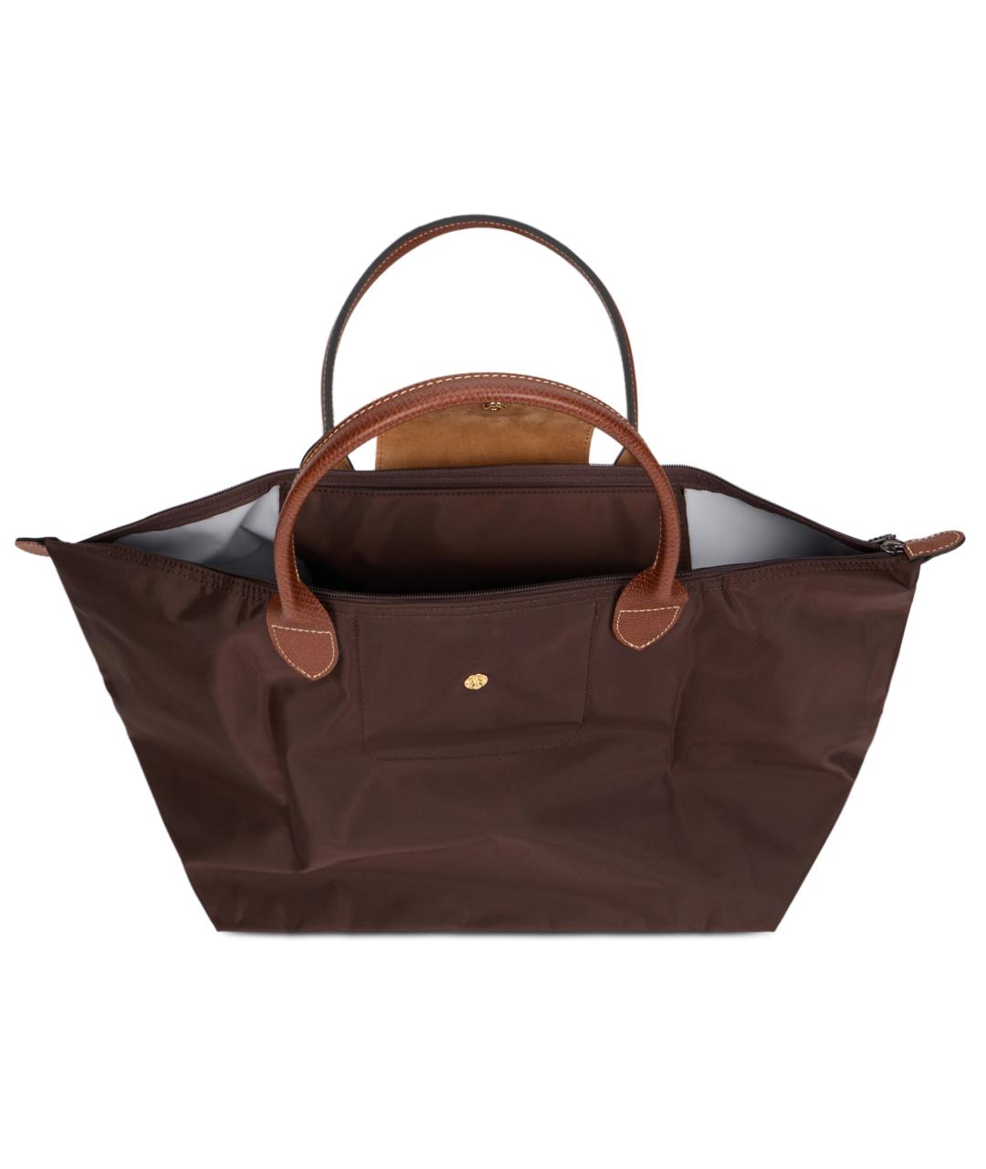 LONGCHAMP Коричневая тканевая сумка тоут, фото 4