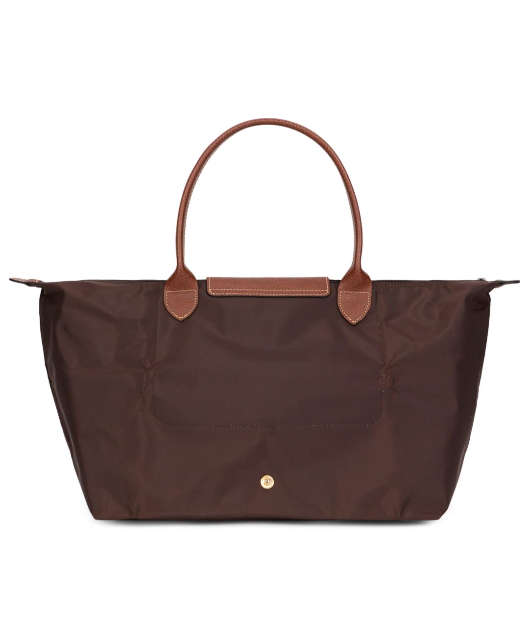 LONGCHAMP Коричневая тканевая сумка тоут, фото 3