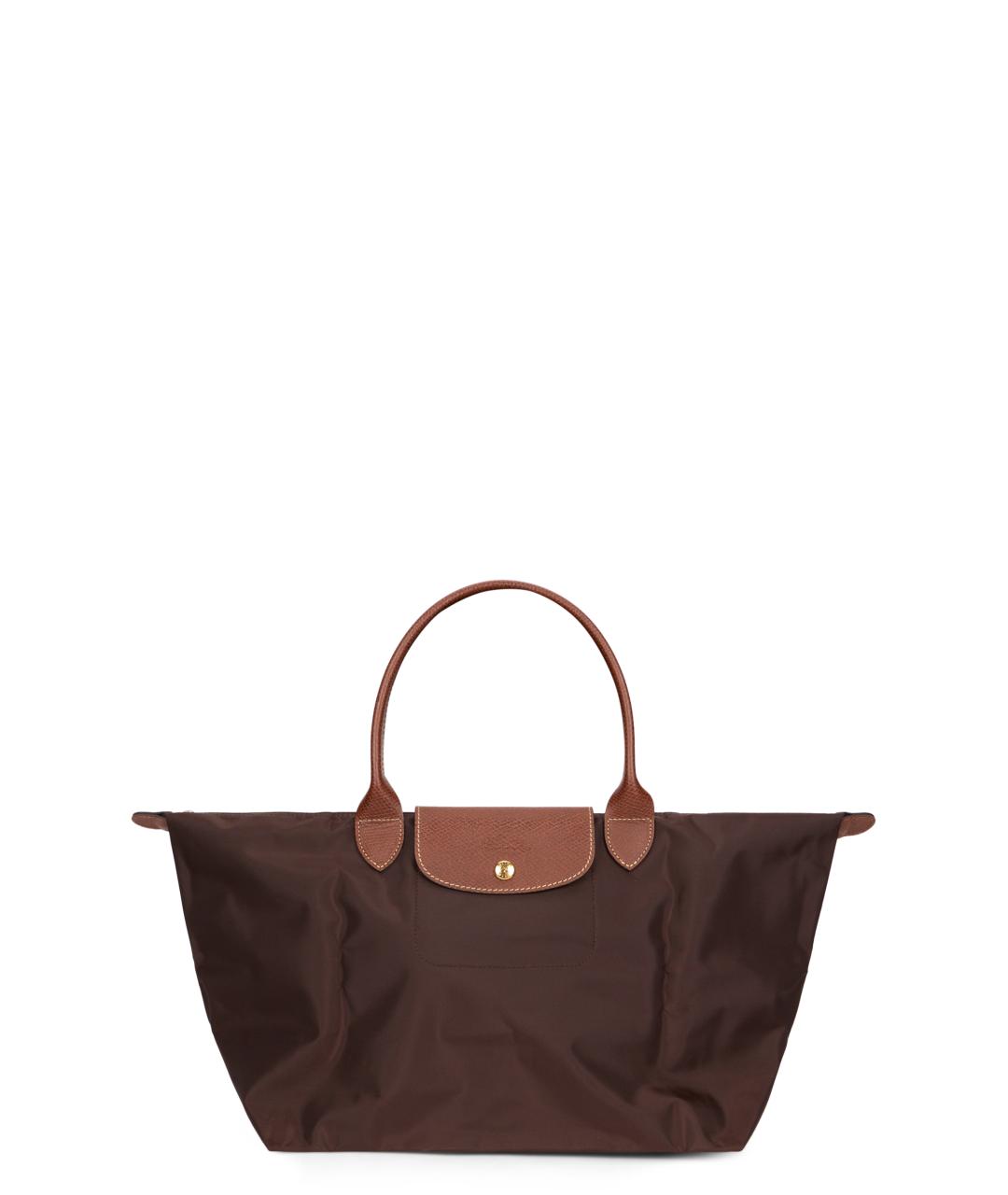 LONGCHAMP Коричневая тканевая сумка тоут, фото 1