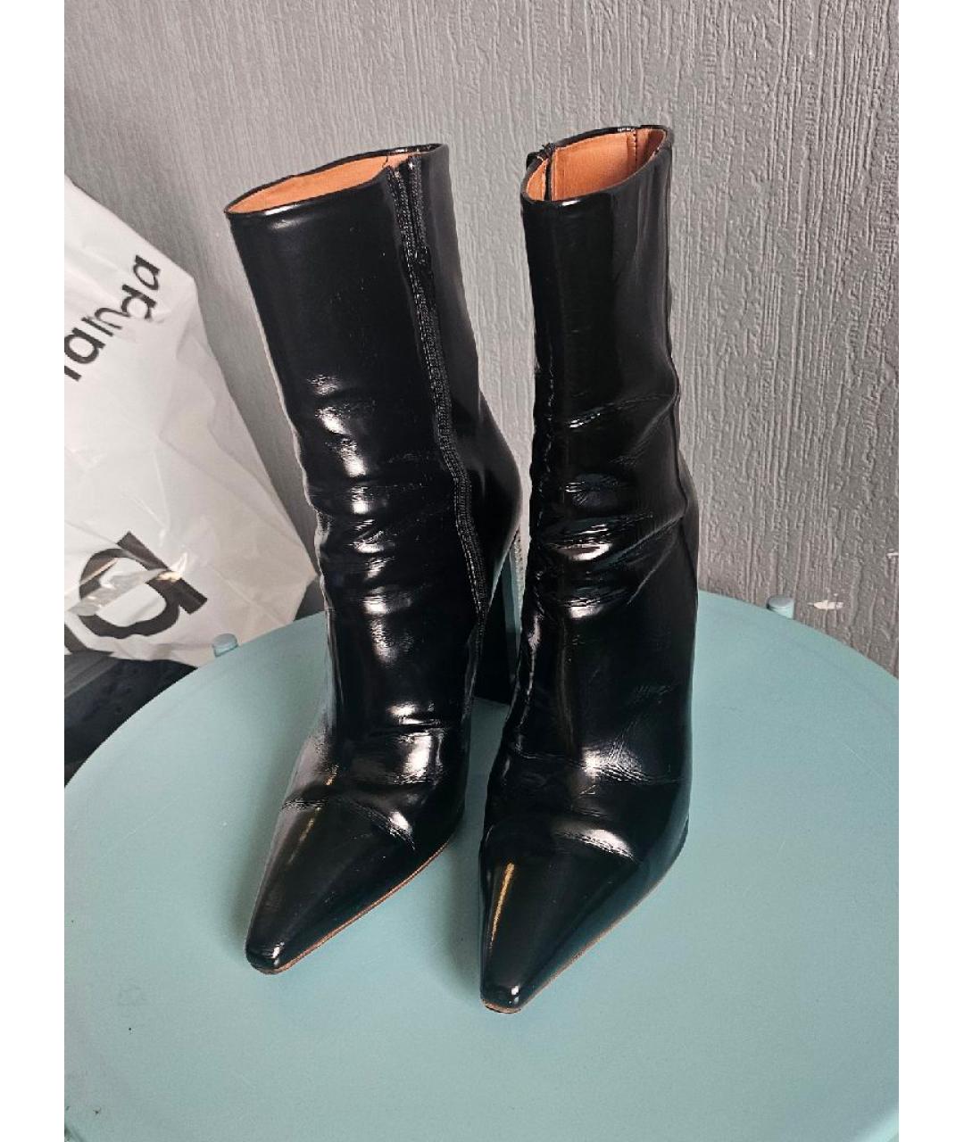 VETEMENTS Черные ботильоны из лакированной кожи, фото 2