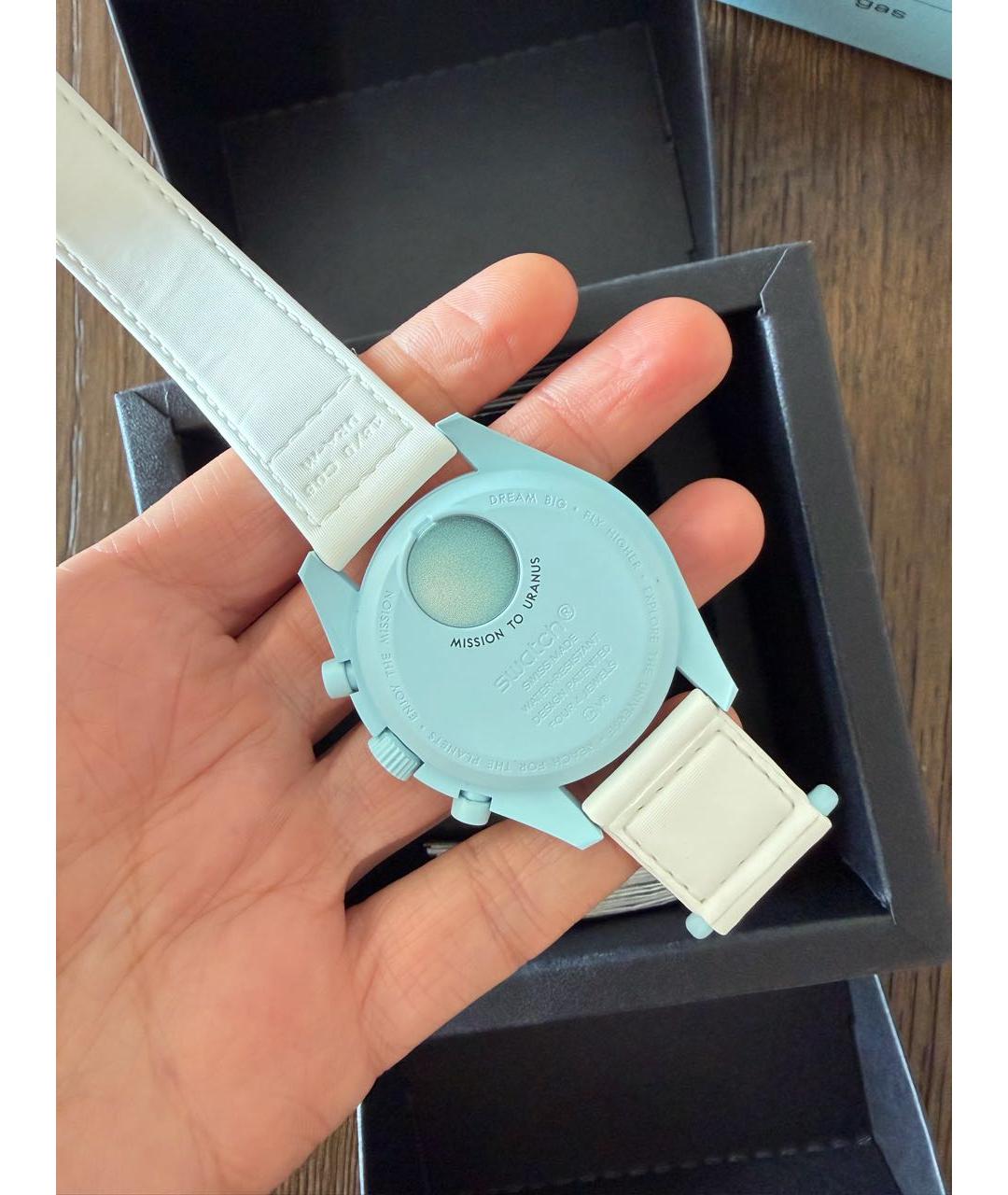 Swatch Голубые часы, фото 4