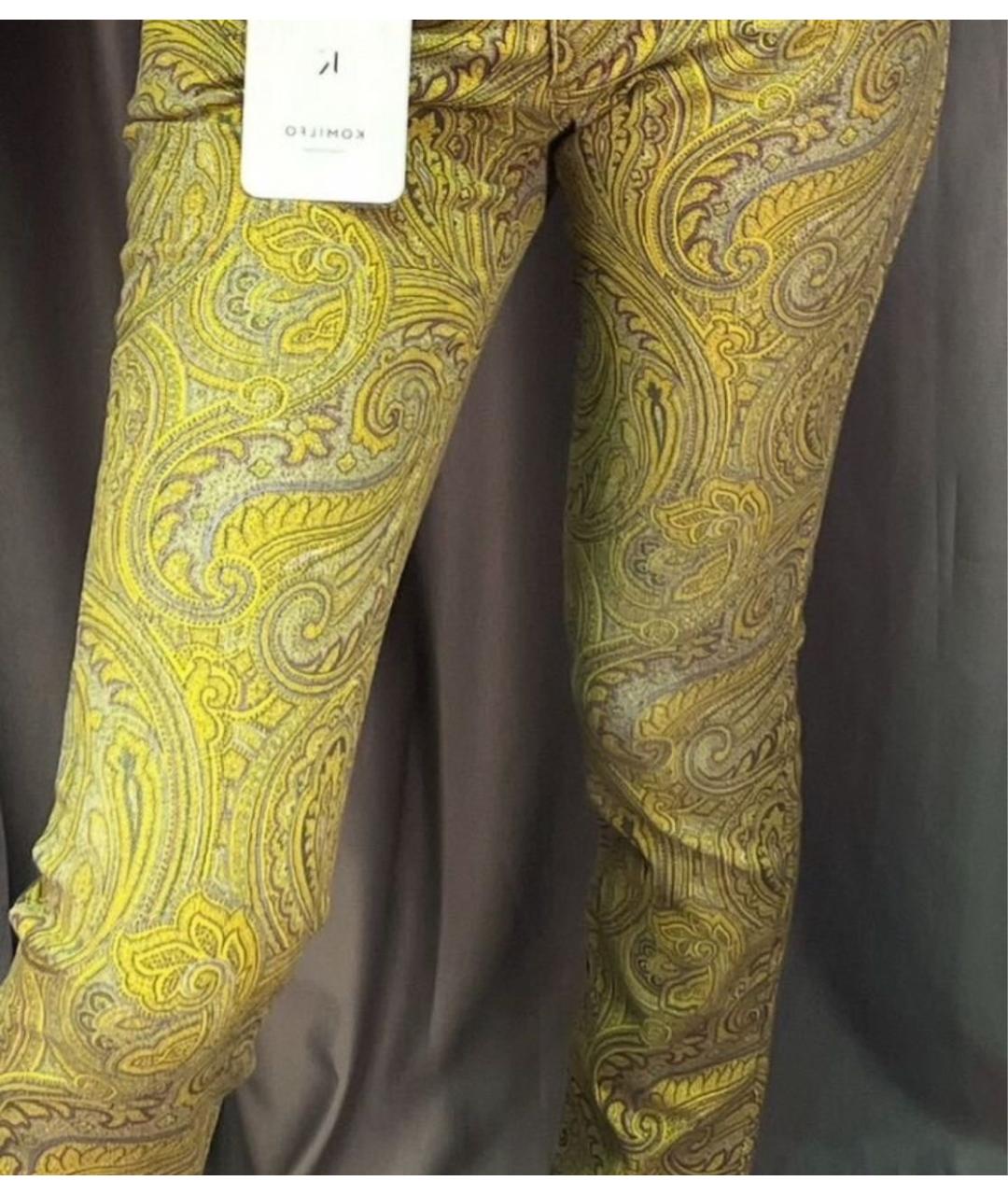 ETRO Желтые хлопковые джинсы слим, фото 2