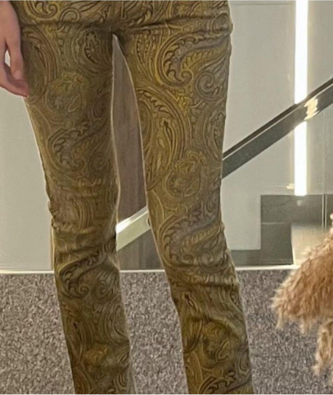 ETRO Желтые хлопковые джинсы слим, фото 6