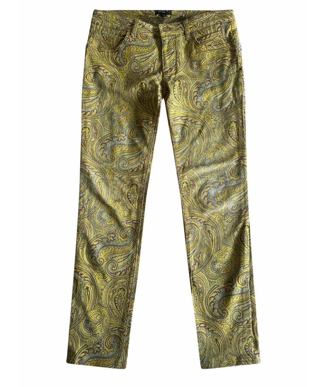 ETRO Желтые хлопковые джинсы слим, фото 1