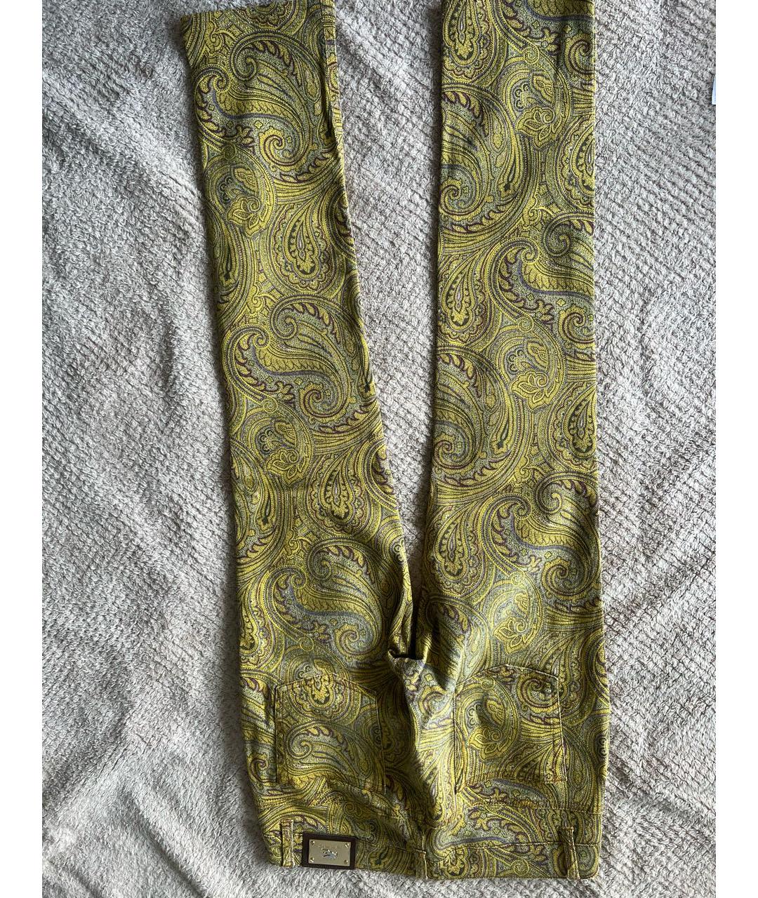 ETRO Желтые хлопковые джинсы слим, фото 3