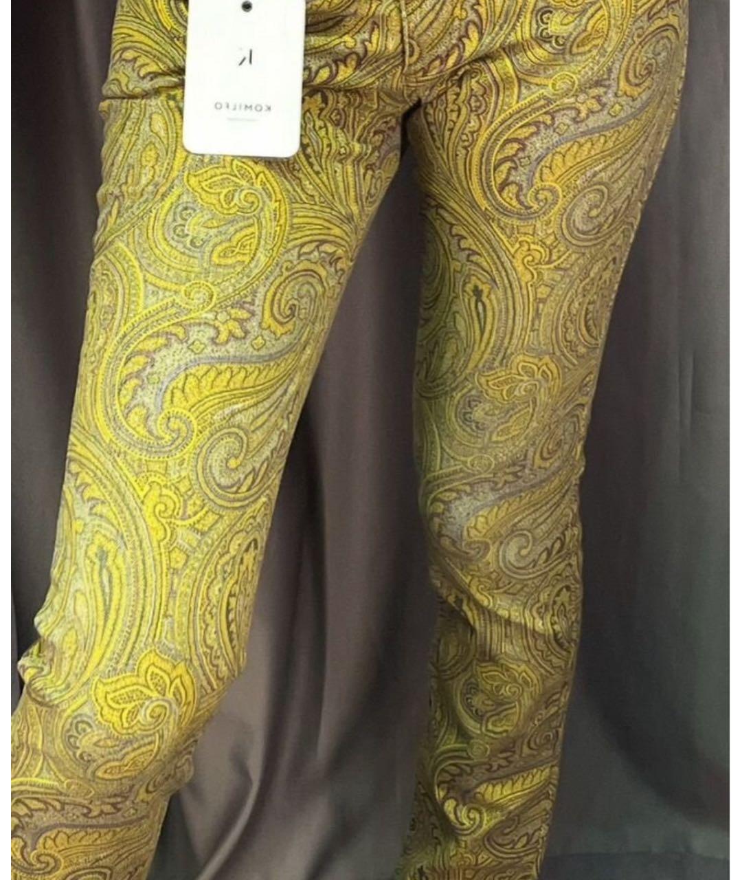 ETRO Желтые хлопковые джинсы слим, фото 5