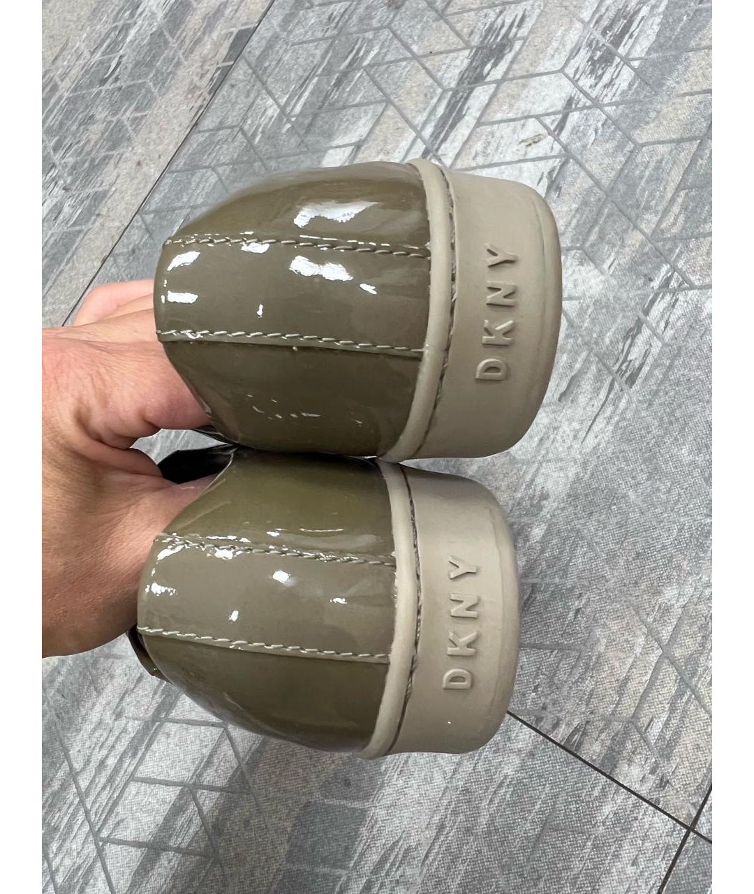 DKNY Зеленые ботинки из лакированной кожи, фото 4