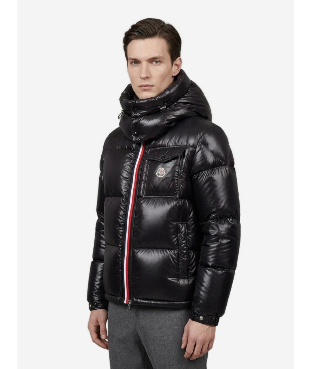MONCLER Черный полиамидовый пуховик, фото 3