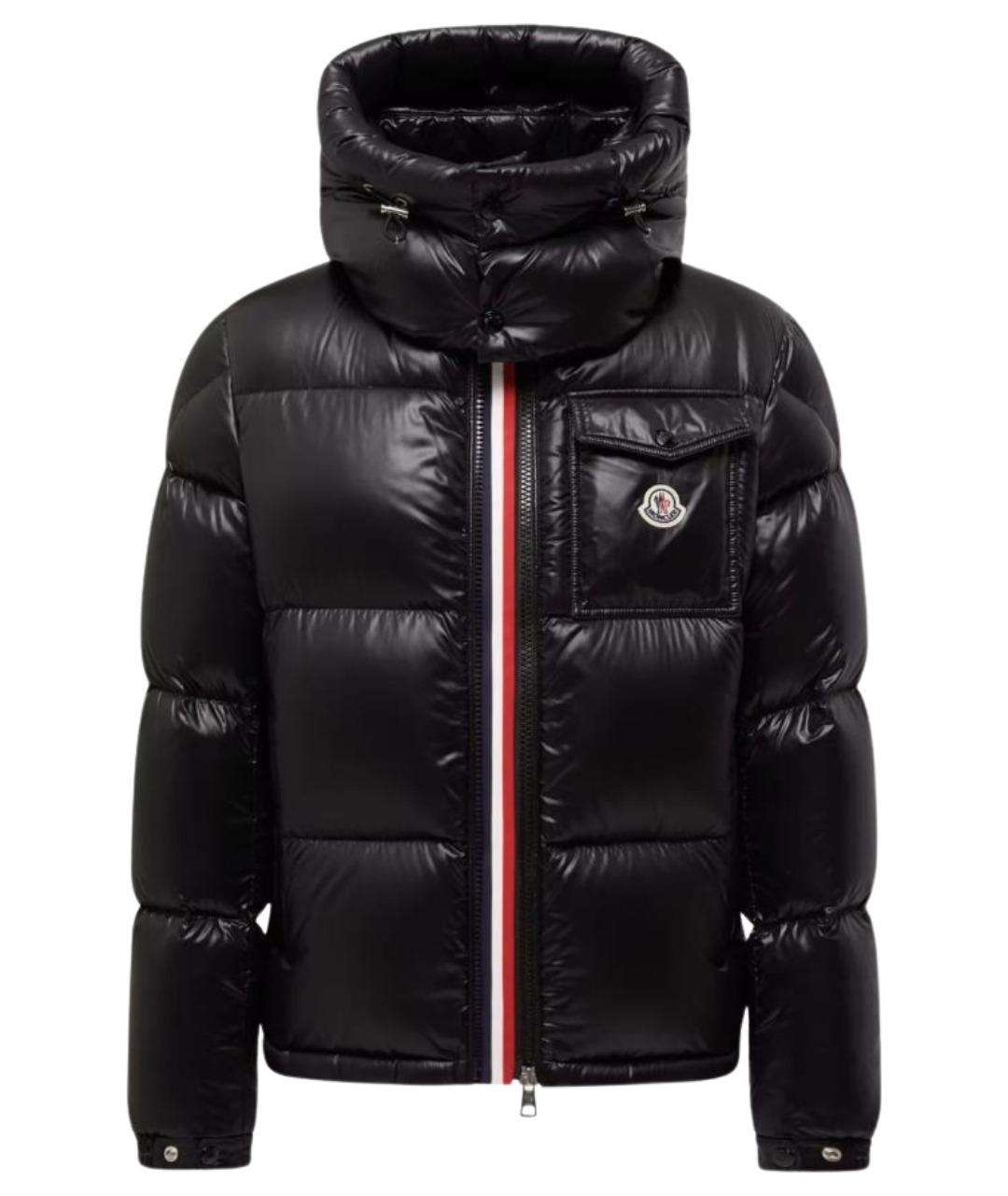 MONCLER Черный полиамидовый пуховик, фото 1