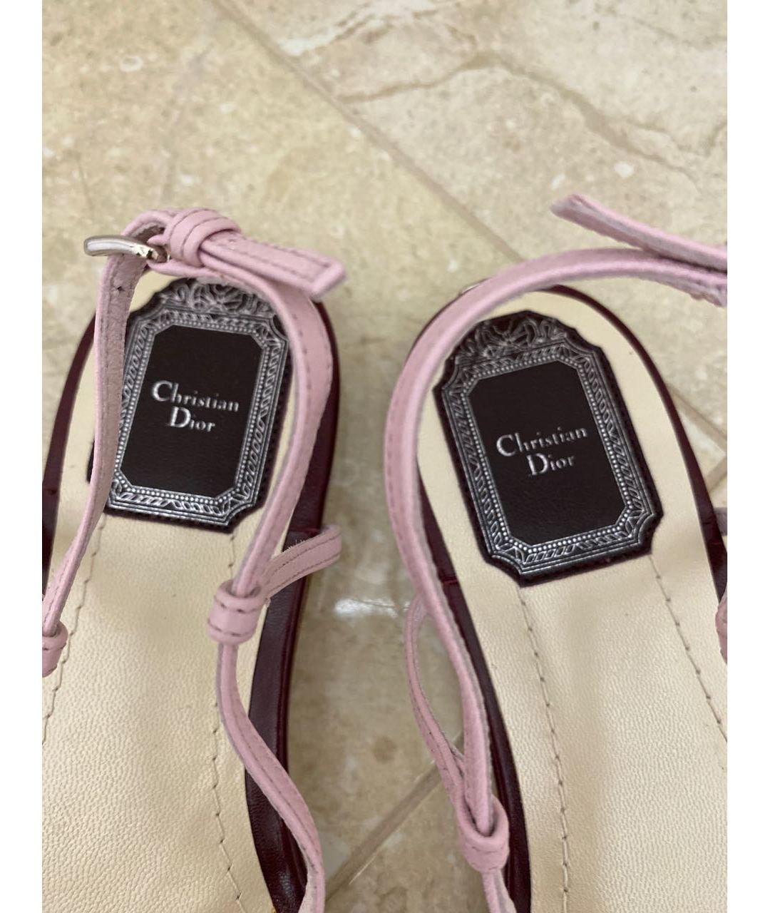 CHRISTIAN DIOR PRE-OWNED Мульти кожаные сандалии, фото 7