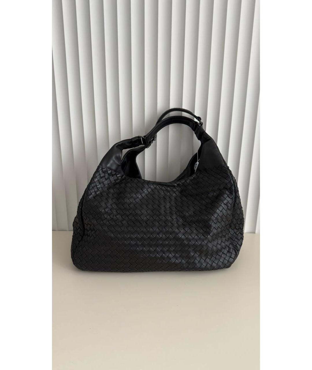 BOTTEGA VENETA Черная кожаная сумка тоут, фото 9