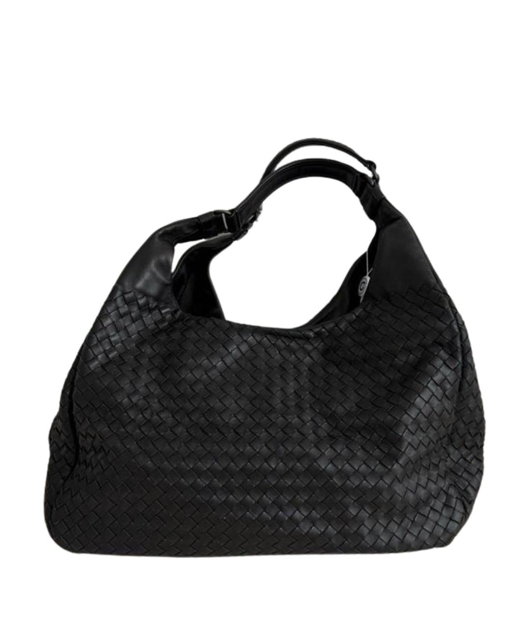 BOTTEGA VENETA Черная кожаная сумка тоут, фото 1
