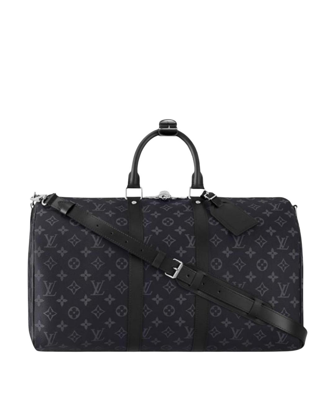 LOUIS VUITTON Черная сумка тоут из канвы, фото 1