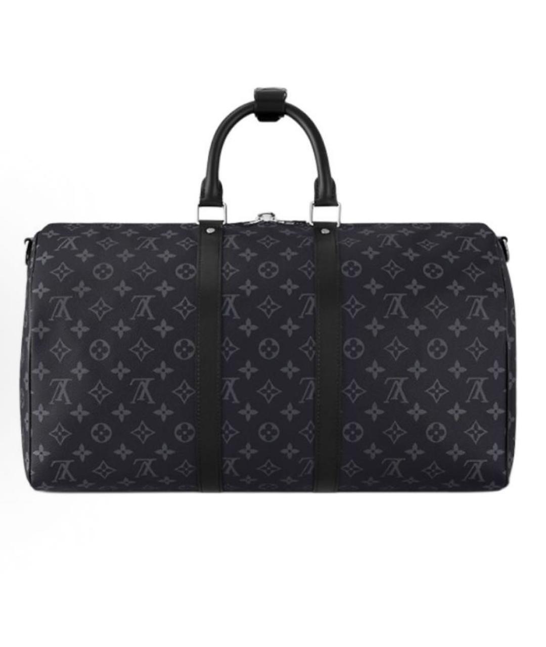 LOUIS VUITTON Черная сумка тоут из канвы, фото 2