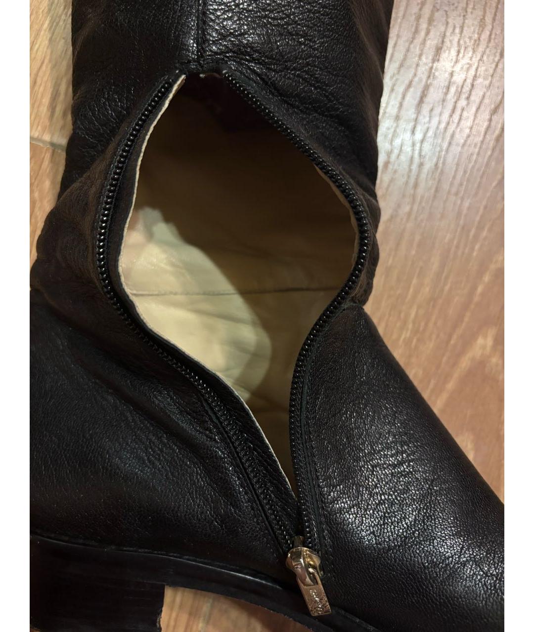 JIMMY CHOO Черные кожаные ботфорты, фото 5