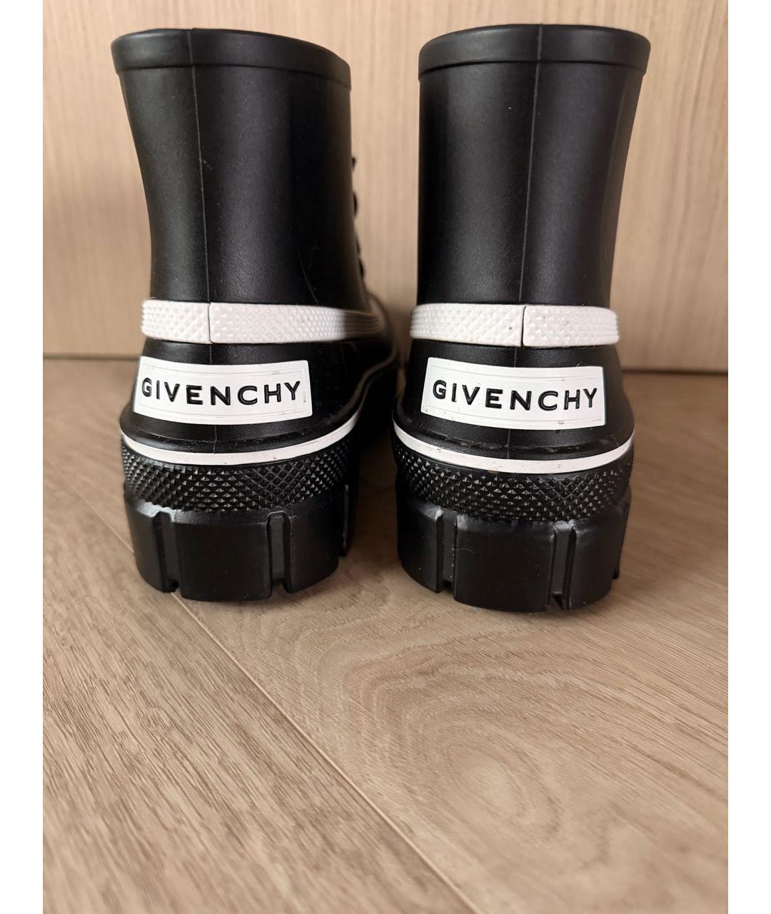 GIVENCHY Черные резиновые ботинки, фото 4