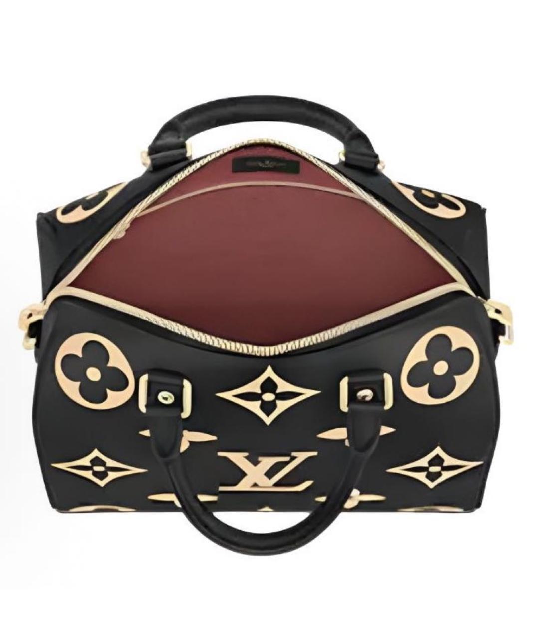 LOUIS VUITTON Черная кожаная сумка с короткими ручками, фото 2