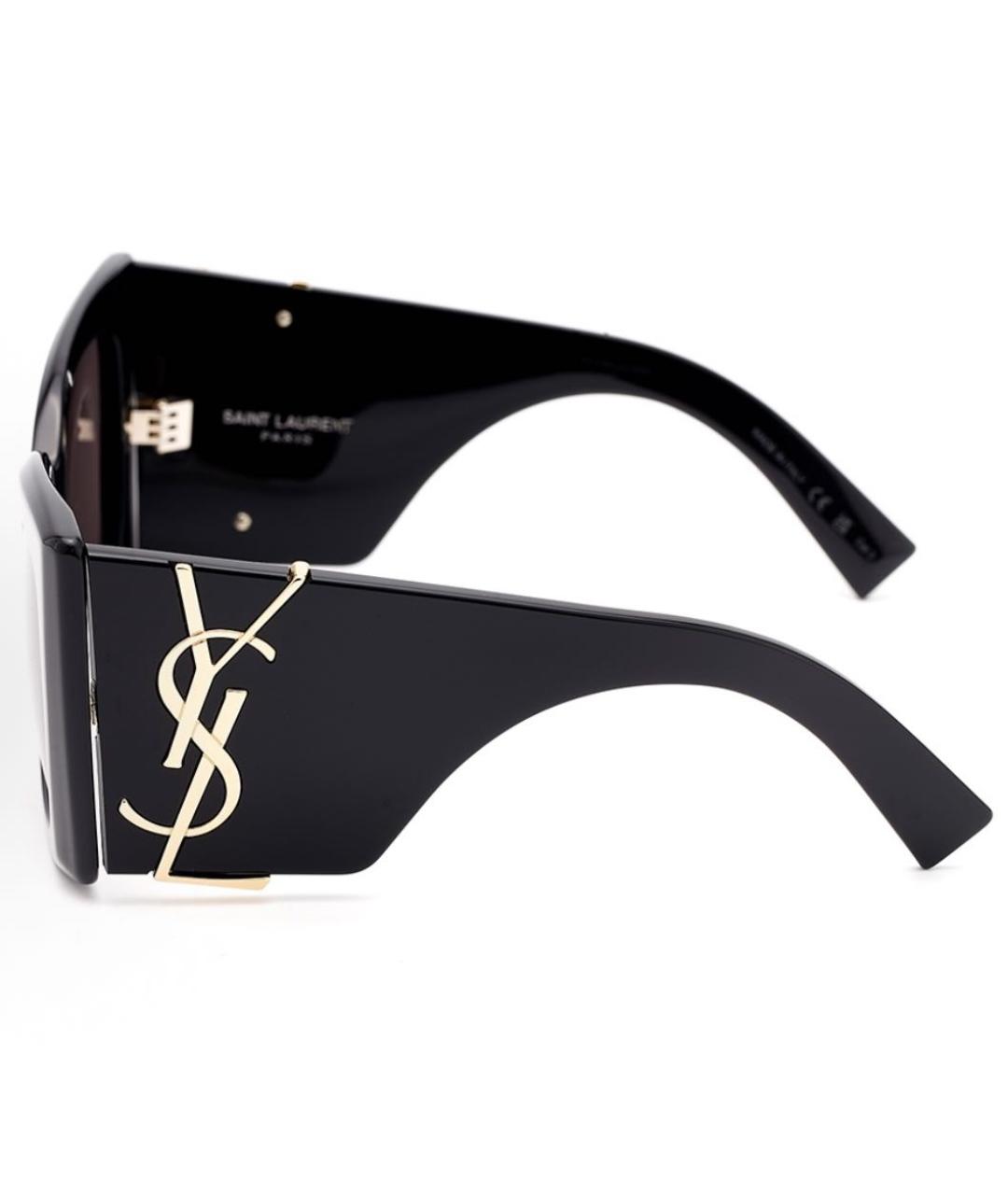 SAINT LAURENT Черные пластиковые солнцезащитные очки, фото 3