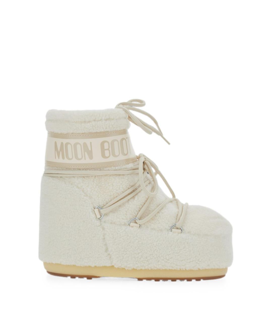 MOON BOOT Белые синтетические ботинки, фото 1