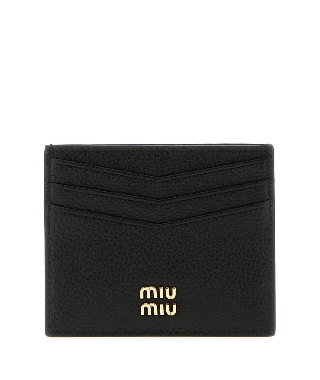 MIU MIU Черный кожаный кардхолдер, фото 1