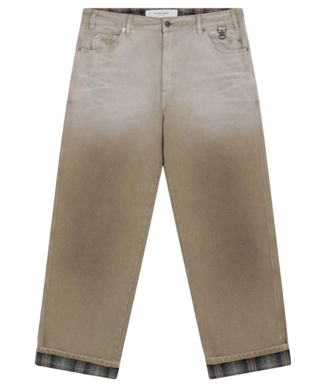 GOLDEN GOOSE Бежевые хлопковые повседневные брюки, фото 1