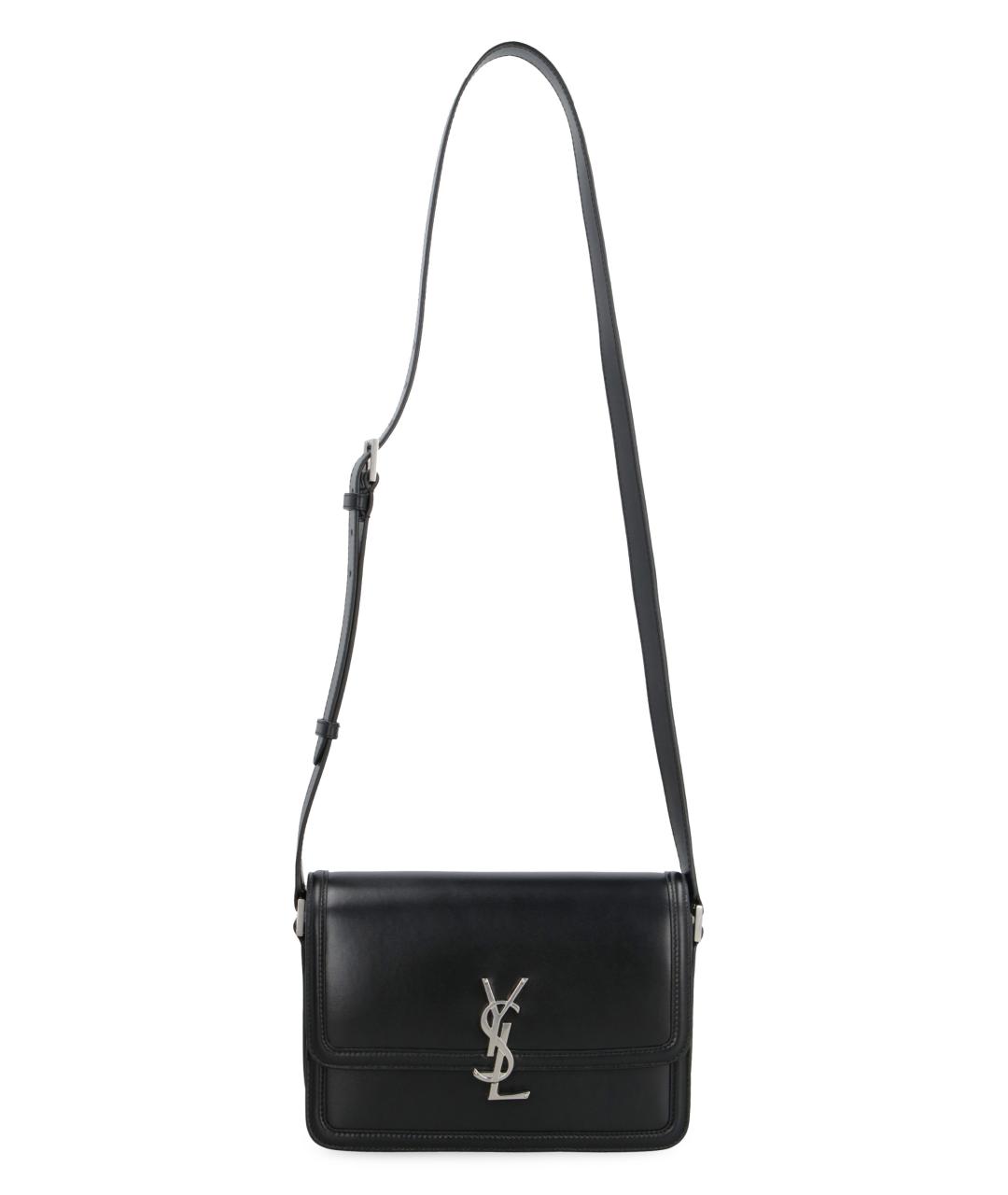 SAINT LAURENT Черная кожаная сумка на плечо, фото 4