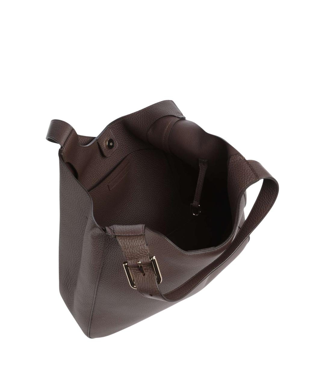 FURLA Коричневая кожаная сумка тоут, фото 4