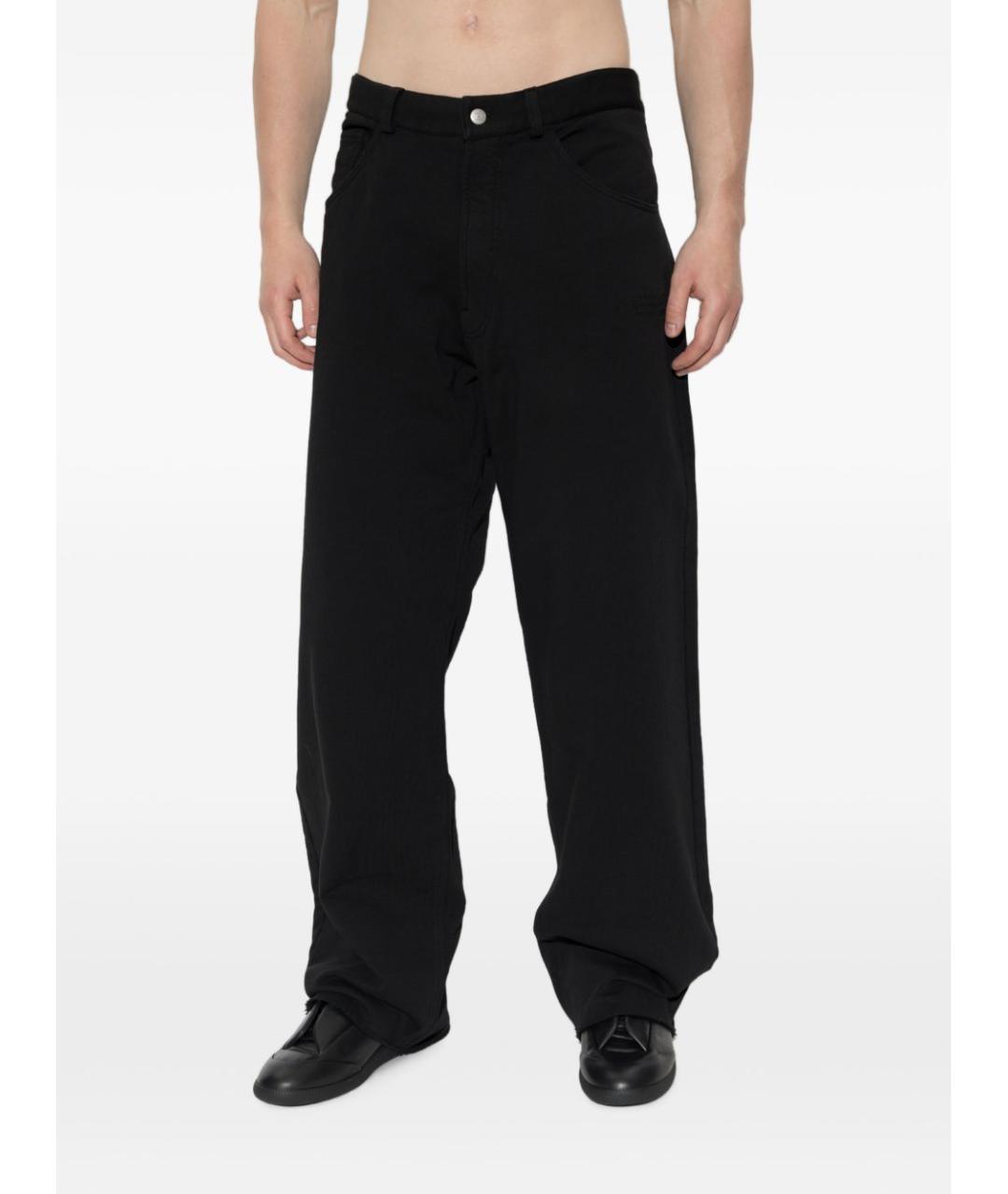 MM6 MAISON MARGIELA Черные хлопковые повседневные брюки, фото 5