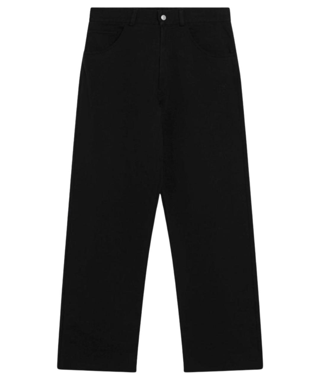 MM6 MAISON MARGIELA Черные хлопковые повседневные брюки, фото 1