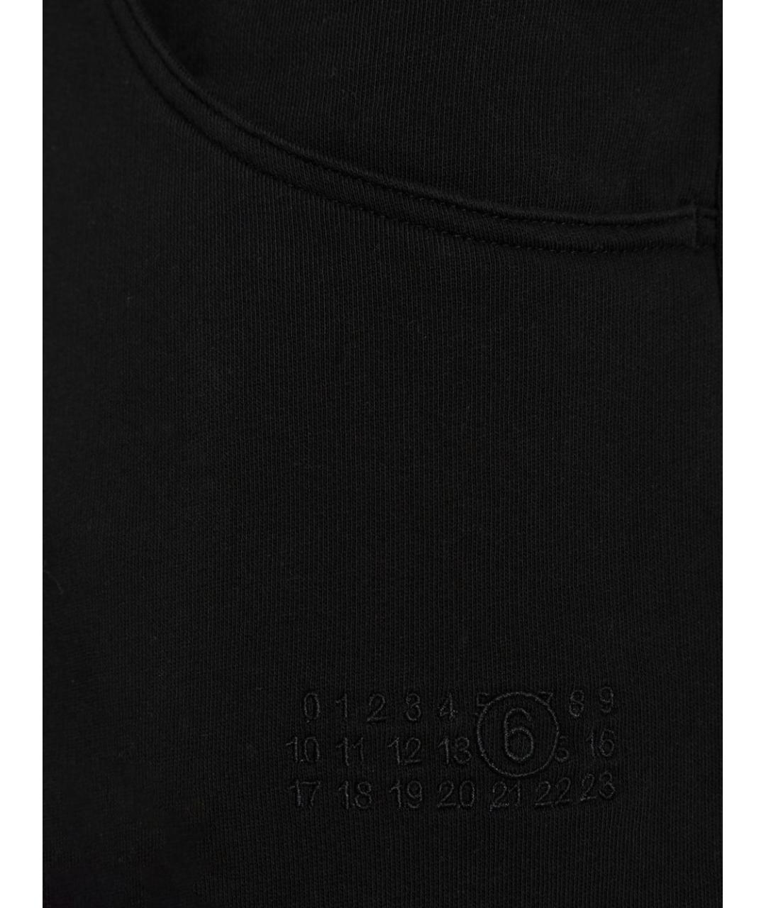 MM6 MAISON MARGIELA Черные хлопковые повседневные брюки, фото 4
