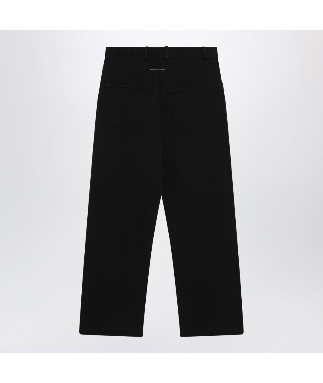 MM6 MAISON MARGIELA Черные хлопковые повседневные брюки, фото 2