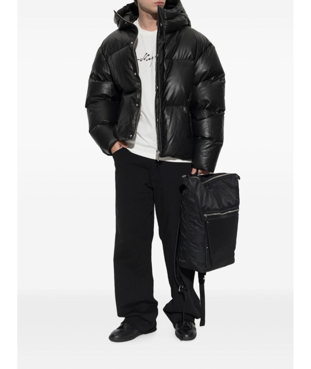 MM6 MAISON MARGIELA Черные хлопковые повседневные брюки, фото 3