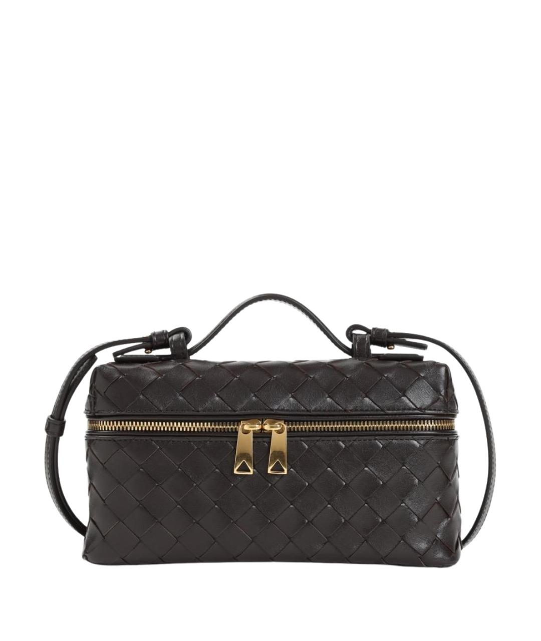 BOTTEGA VENETA Коричневая кожаная сумка через плечо, фото 1