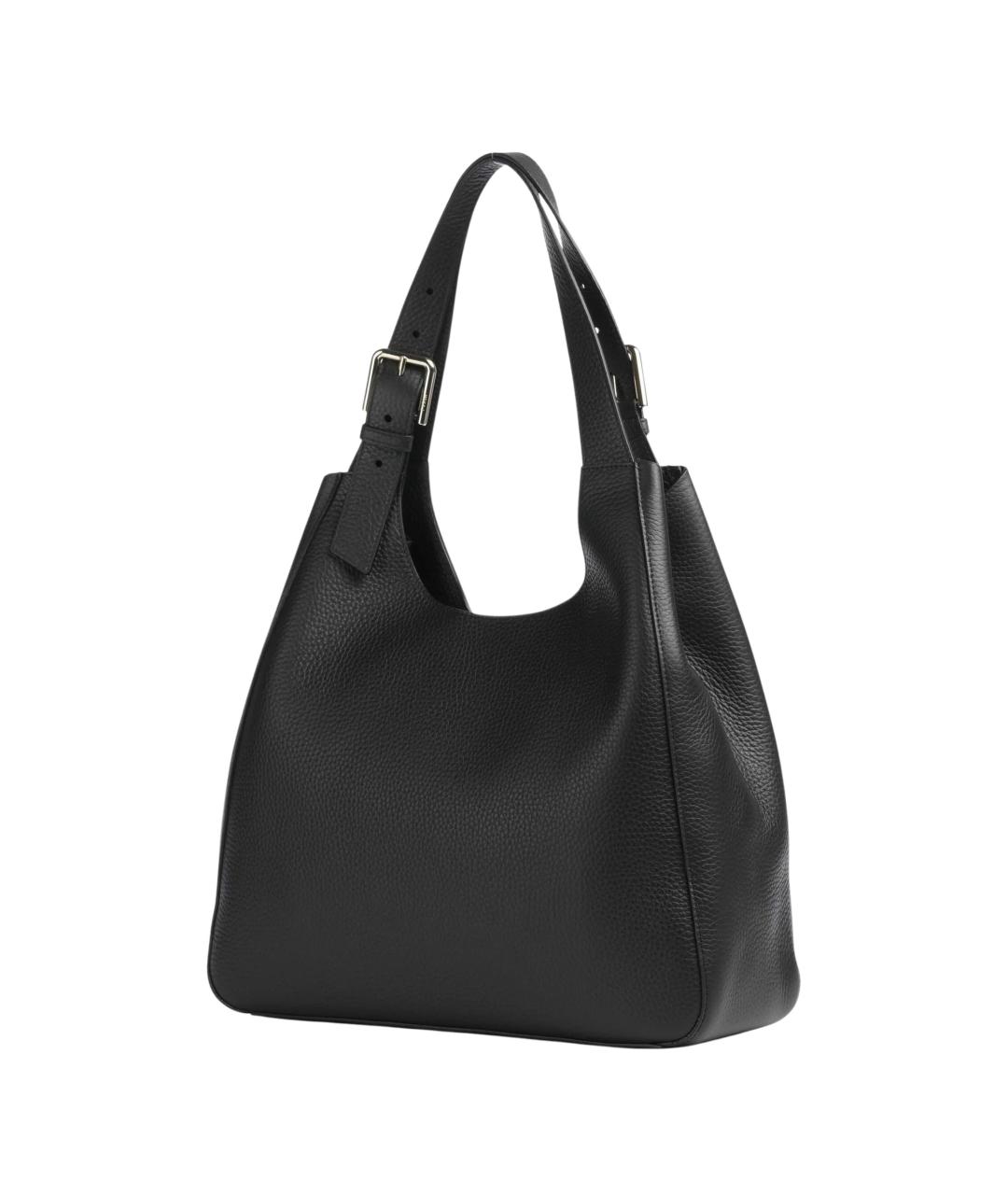 FURLA Черная кожаная сумка тоут, фото 2