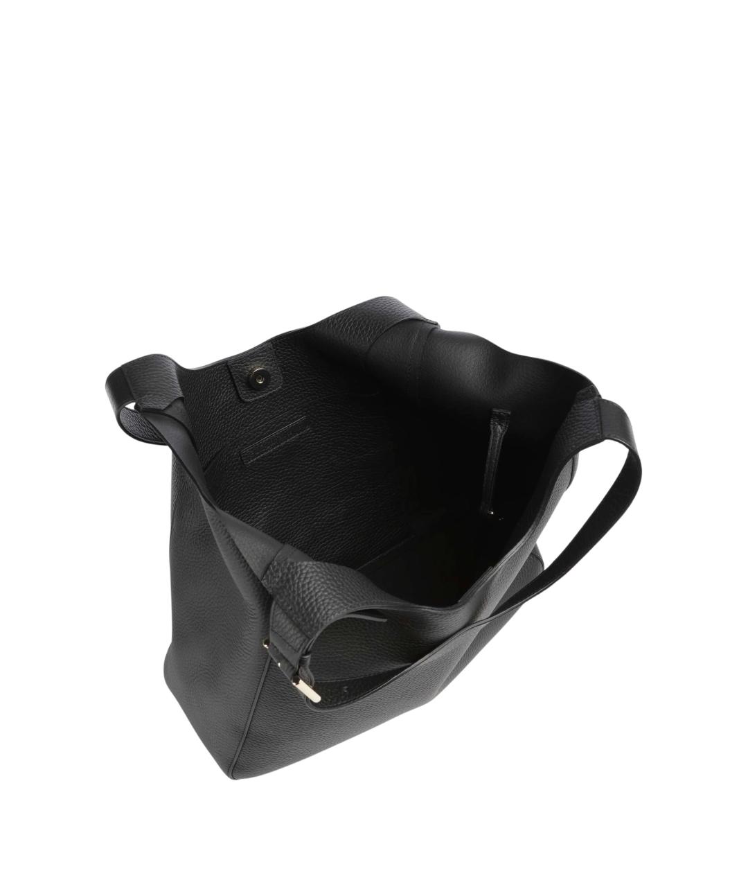 FURLA Черная кожаная сумка тоут, фото 4