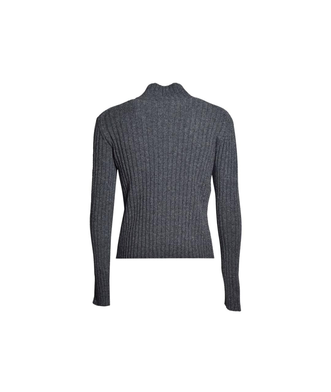 JIL SANDER Антрацитовый шерстяной кардиган, фото 2