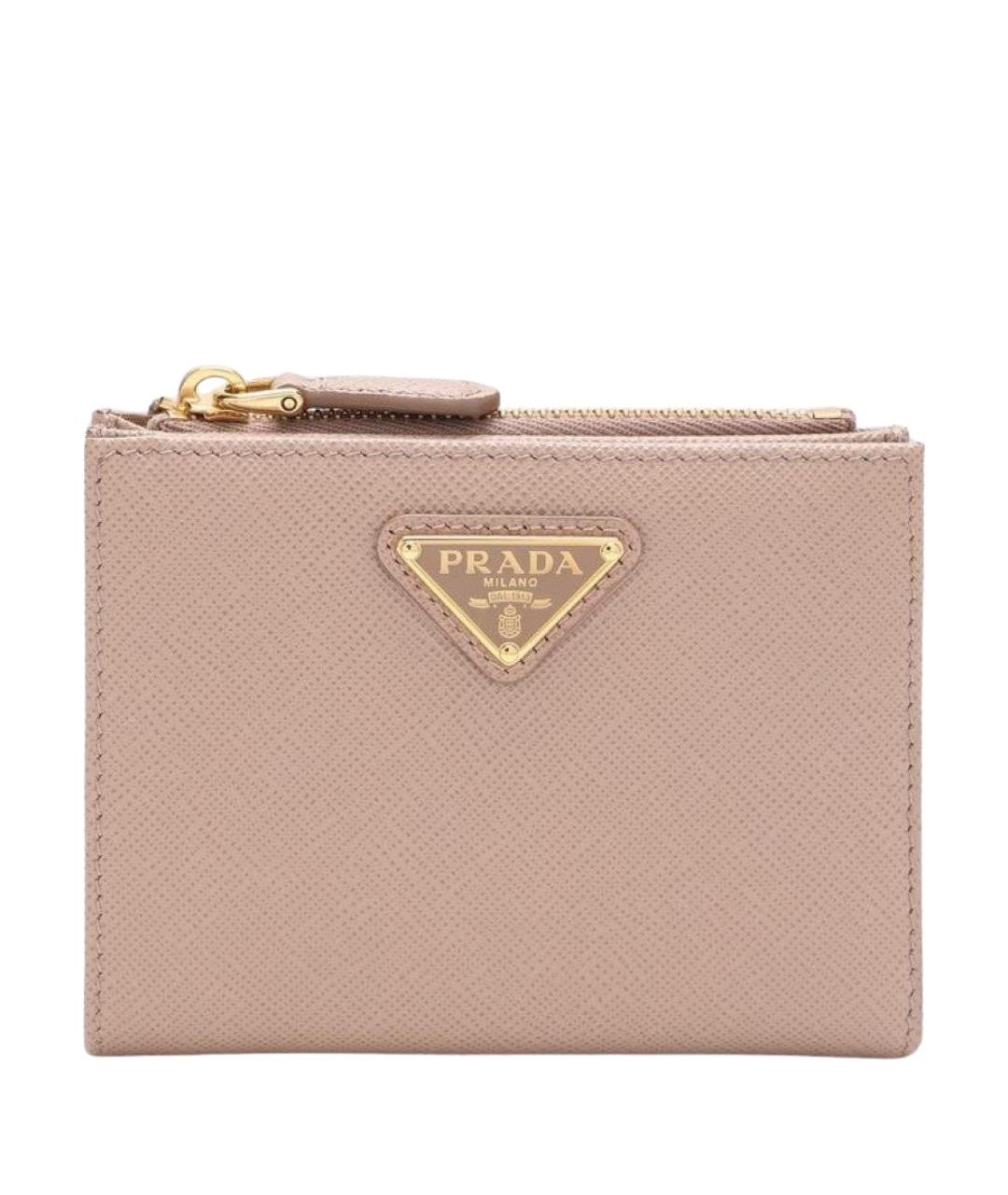 PRADA Розовый кожаный кошелек, фото 1