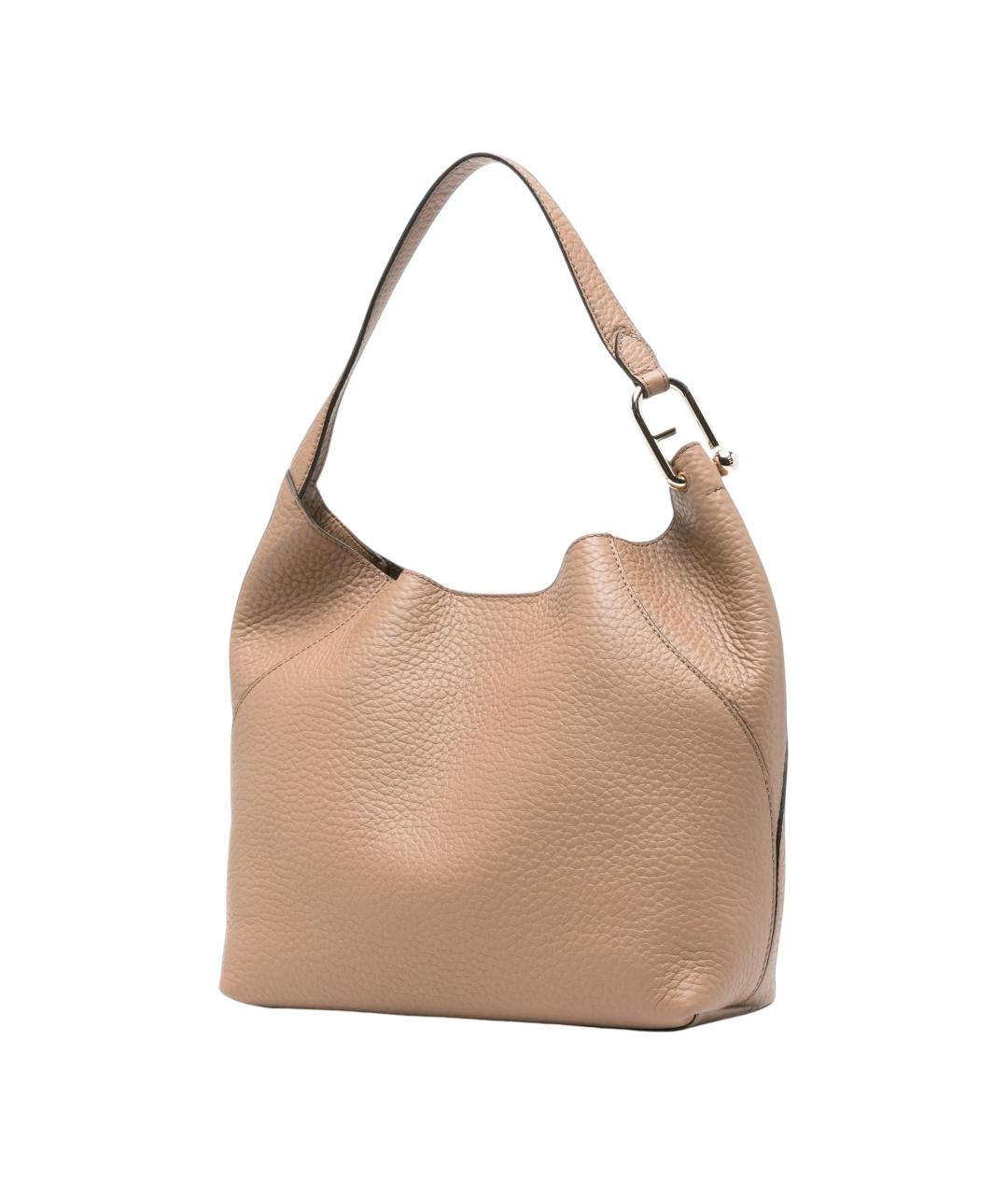 FURLA Бежевая кожаная сумка через плечо, фото 2