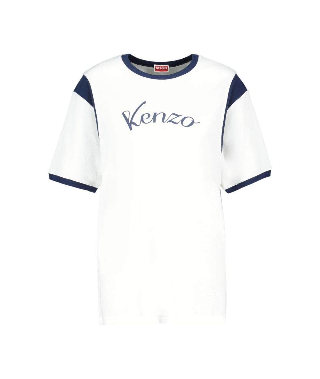 KENZO Белая хлопковая футболка, фото 1