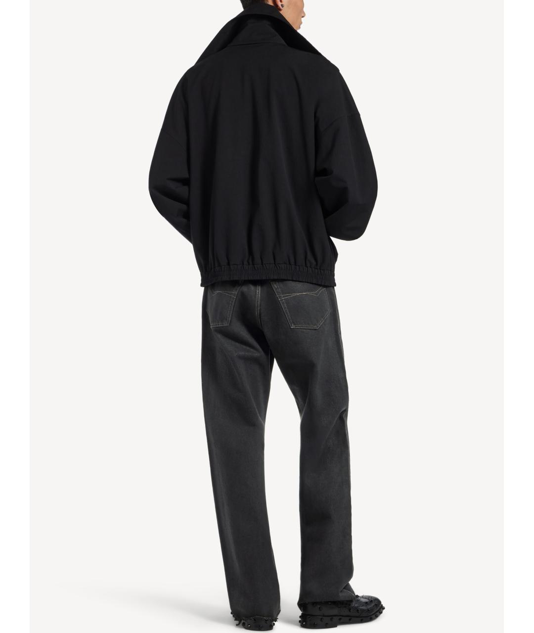 BALENCIAGA Черные хлопковые прямые джинсы, фото 3