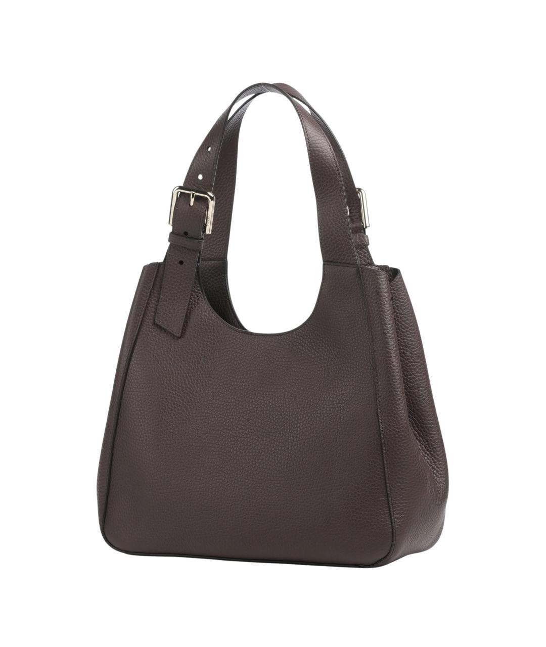 FURLA Коричневая кожаная сумка тоут, фото 2