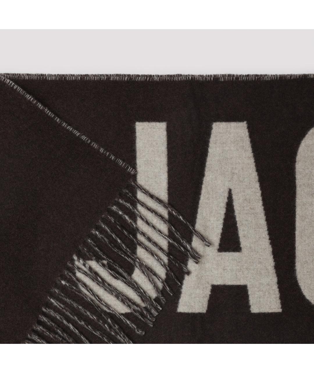 JACQUEMUS Коричневый шерстяной шарф, фото 4