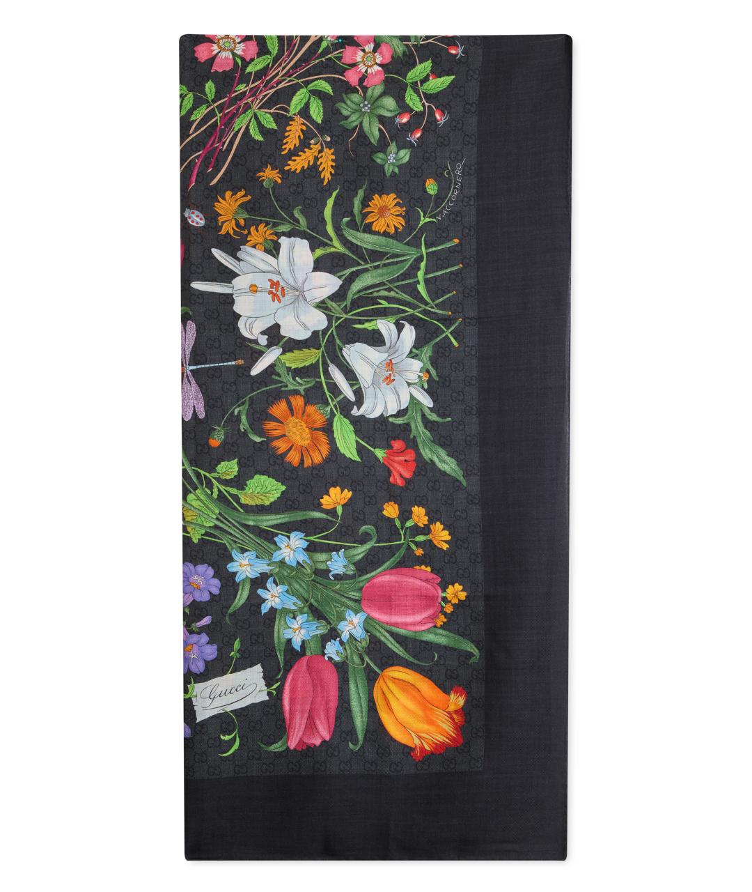 GUCCI Мульти шерстяной шарф, фото 1