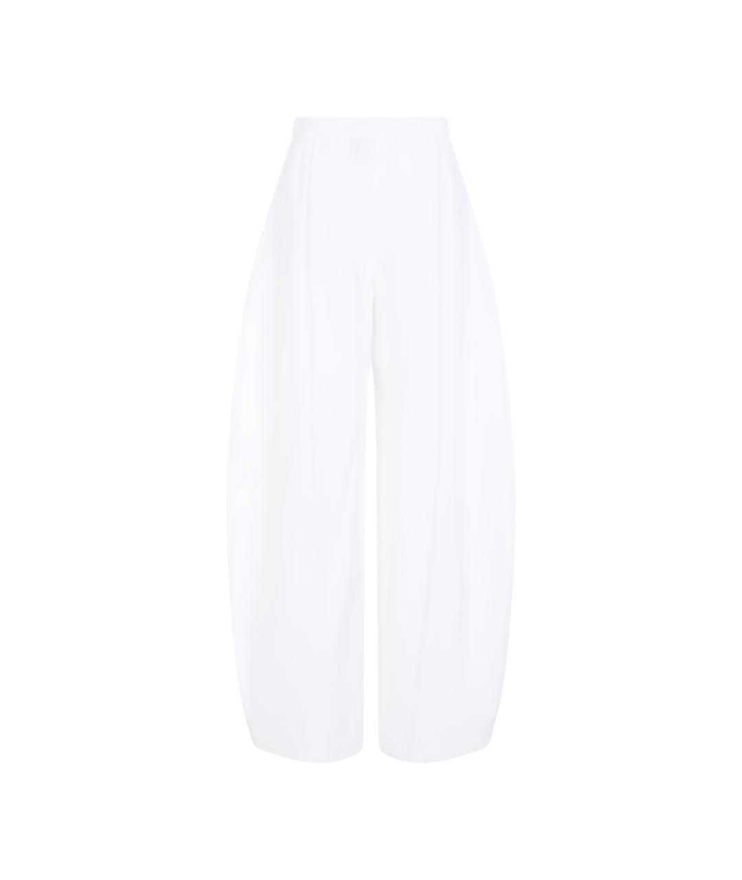 JACQUEMUS Белые хлопковые прямые брюки, фото 1