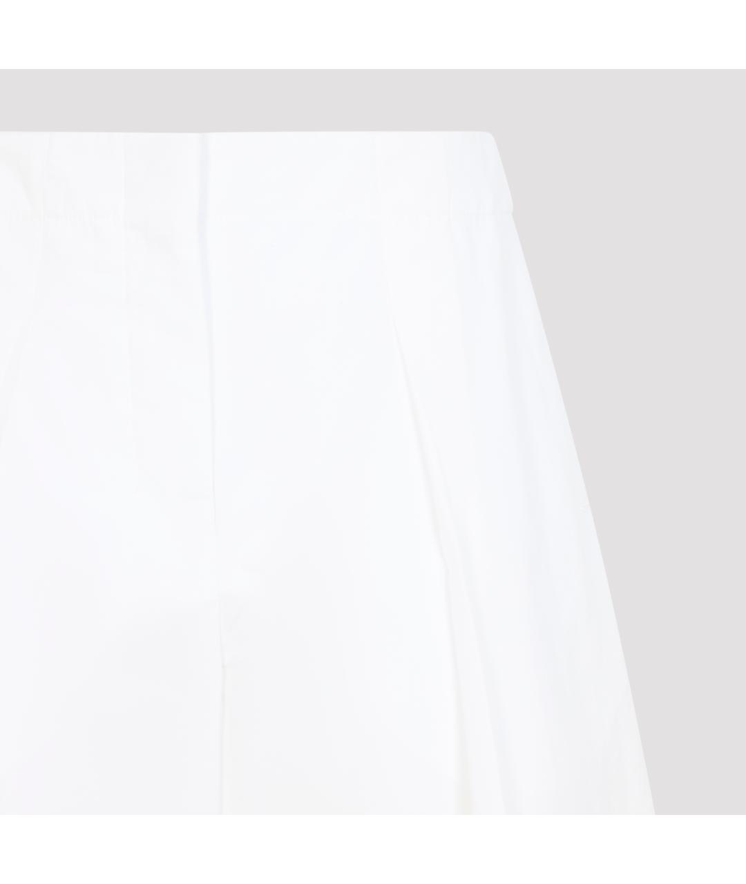JACQUEMUS Белые хлопковые прямые брюки, фото 3