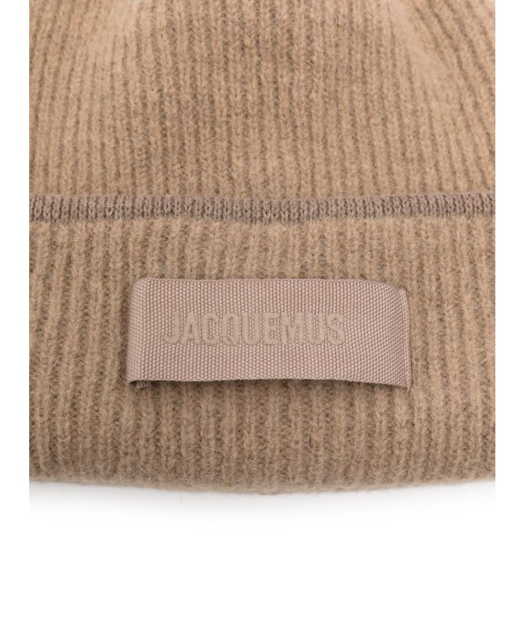JACQUEMUS Бежевая шерстяная шапка, фото 2