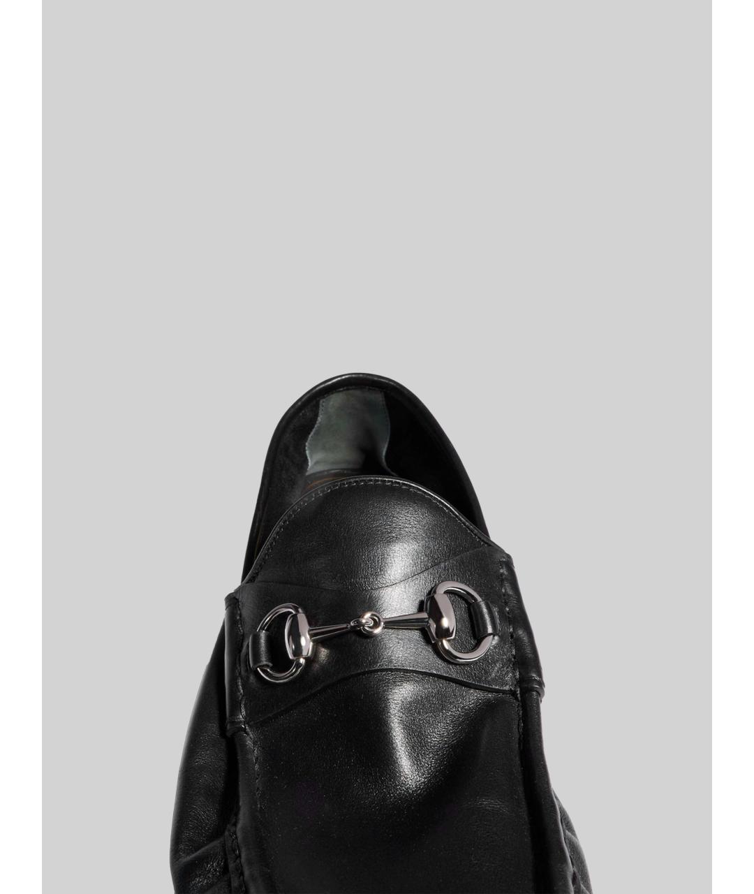 GUCCI Черные кожаные лоферы, фото 5